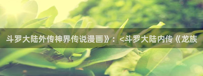 苹果怎么下载漫蛙2：斗罗大陆外传神界传说漫画》：<斗罗大陆内传《龙族